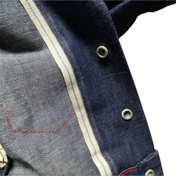 Vintage 70s Health Tex Selvedge Denim Jacket Boys 18 months Infant Lightweight - Picture 5 of 9